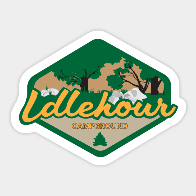 Idlehour Campground Sticker by Four Cats